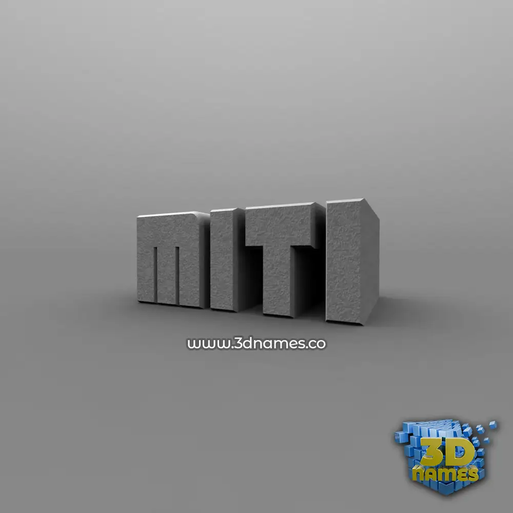 miti in Solid Grey style - 3D name wallpaper