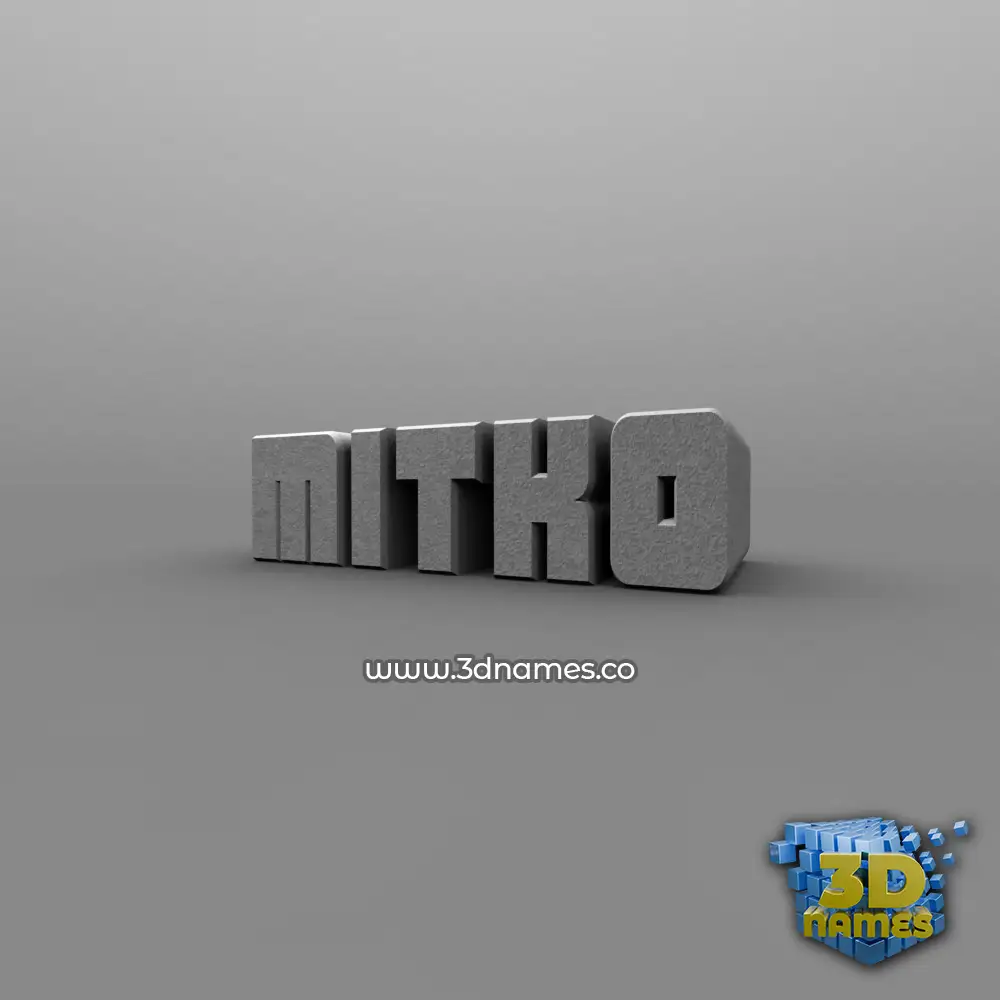 mitko in Solid Grey style - 3D name wallpaper
