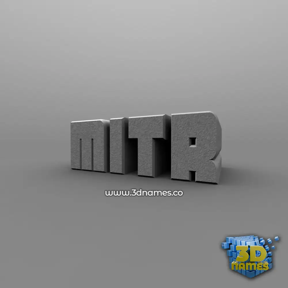 mitr in Solid Grey style - 3D name wallpaper