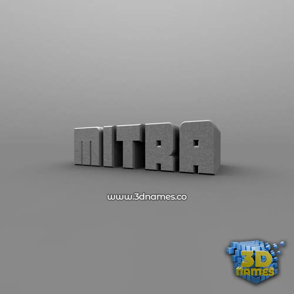 mitra in Solid Grey style - 3D name wallpaper