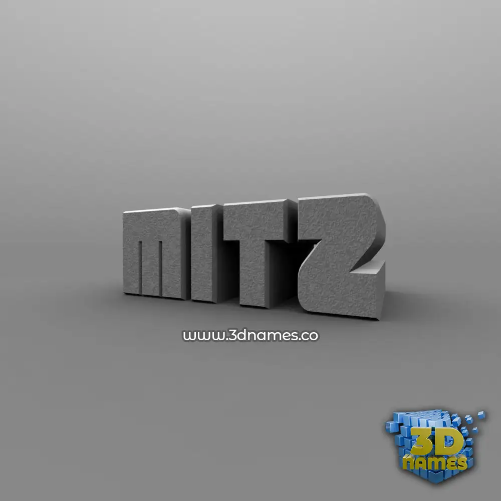 mitz in Solid Grey style - 3D name wallpaper