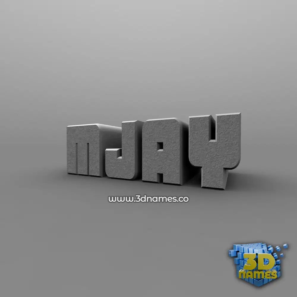 mjay in Solid Grey style - 3D name wallpaper