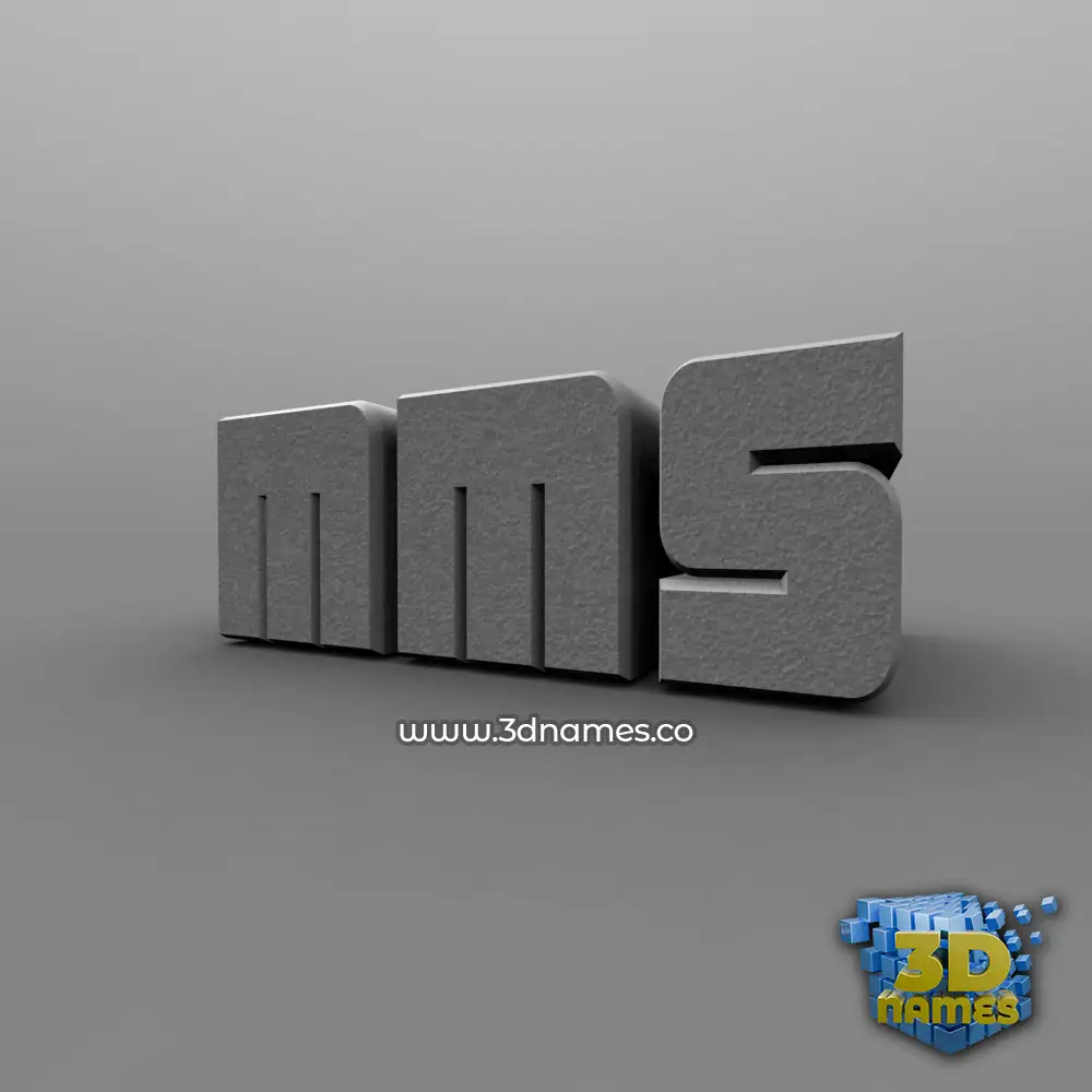 mms in Solid Grey style - 3D name wallpaper