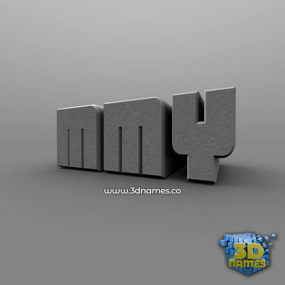 mmy in Solid Grey style - 3D name wallpaper