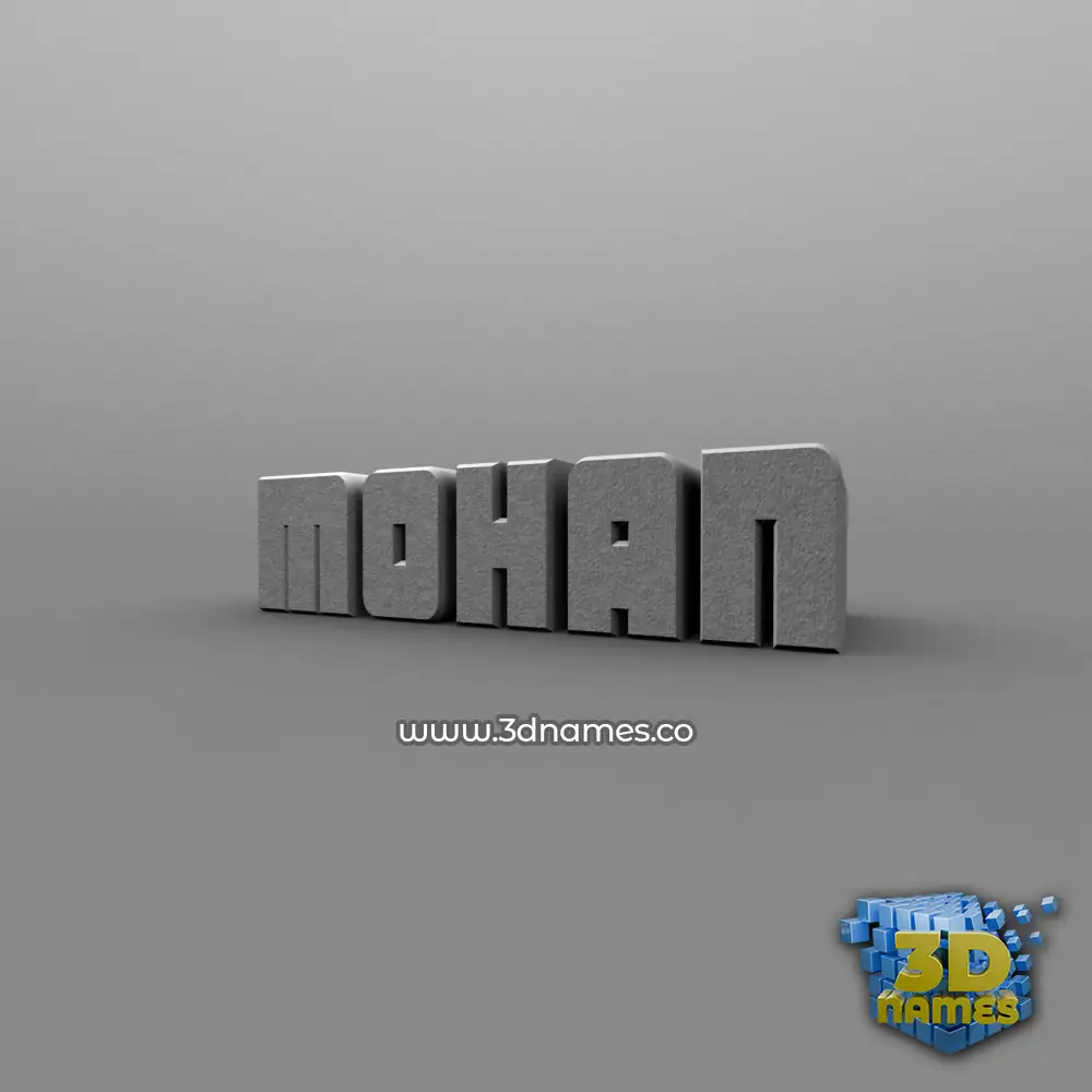 mohan in Solid Grey style - 3D name wallpaper