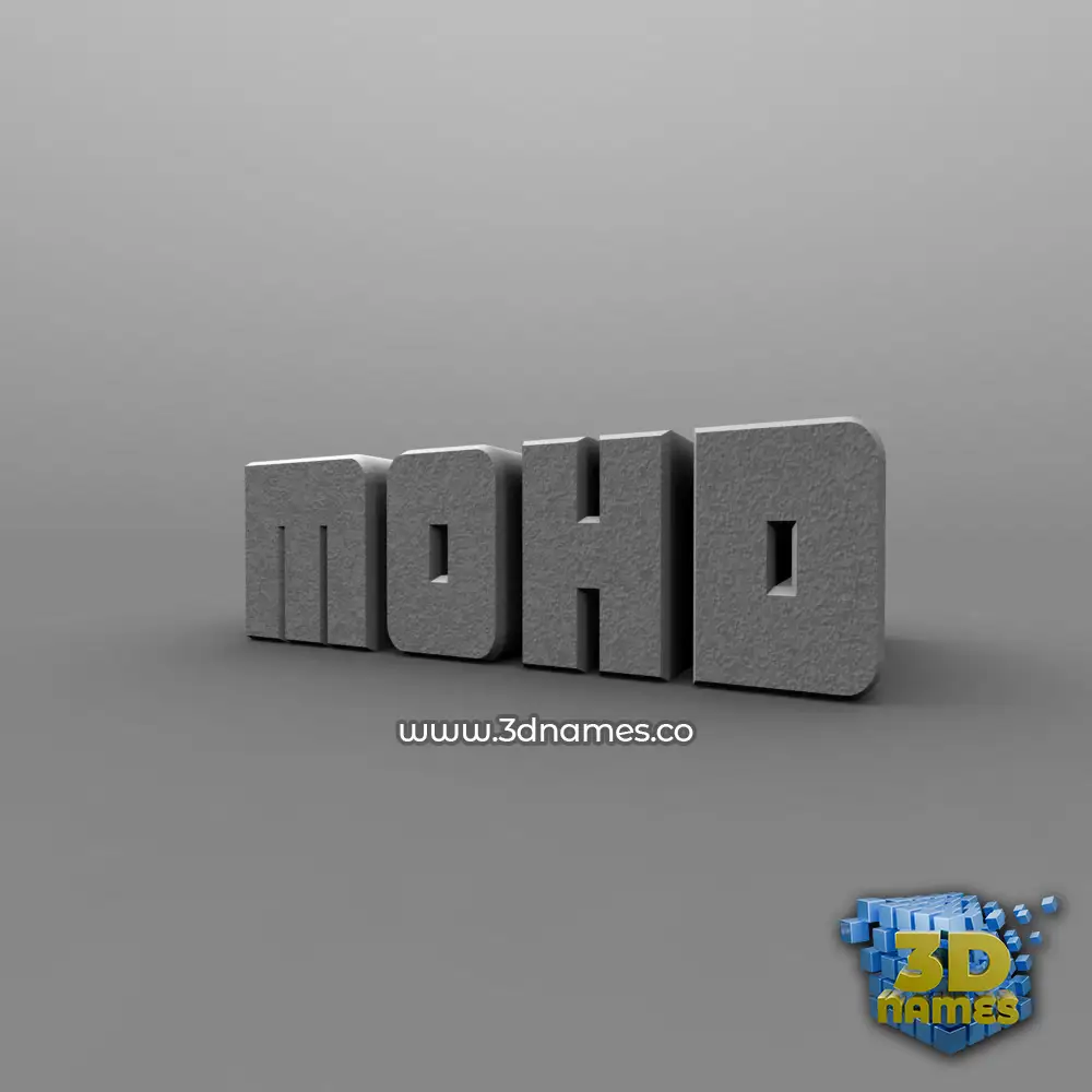 mohd in Solid Grey style - 3D name wallpaper