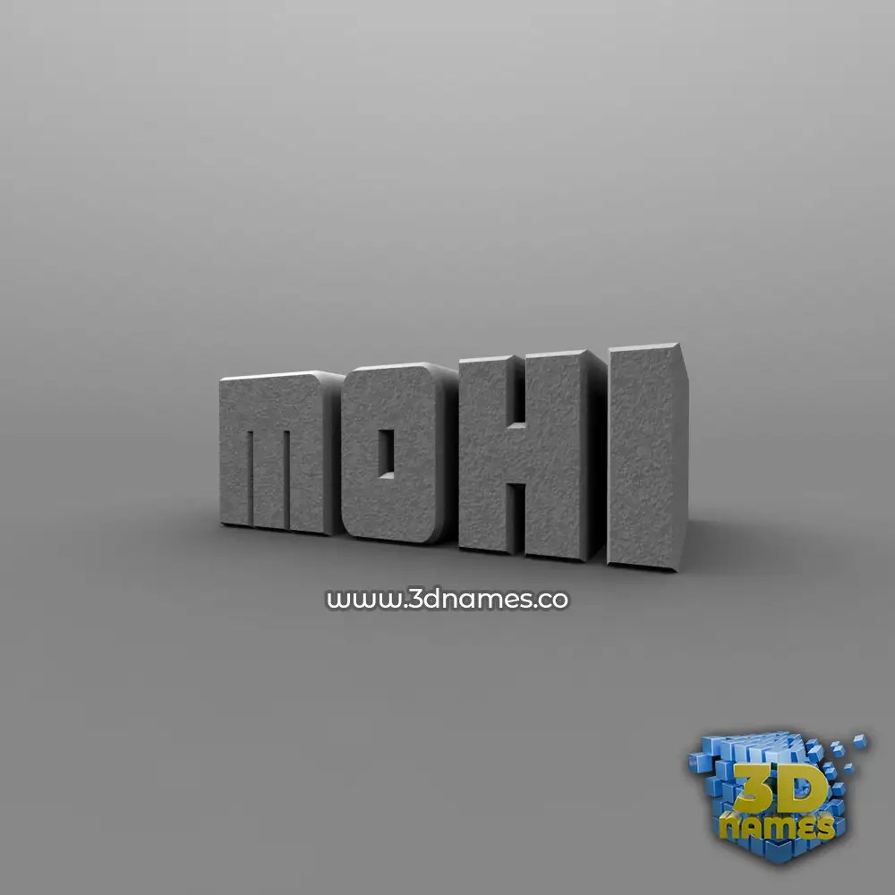 mohi in Solid Grey style - 3D name wallpaper
