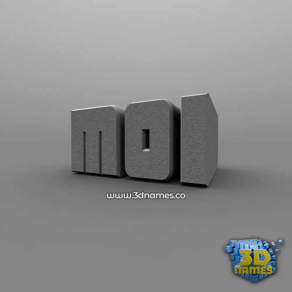 moi in Solid Grey style - 3D name wallpaper
