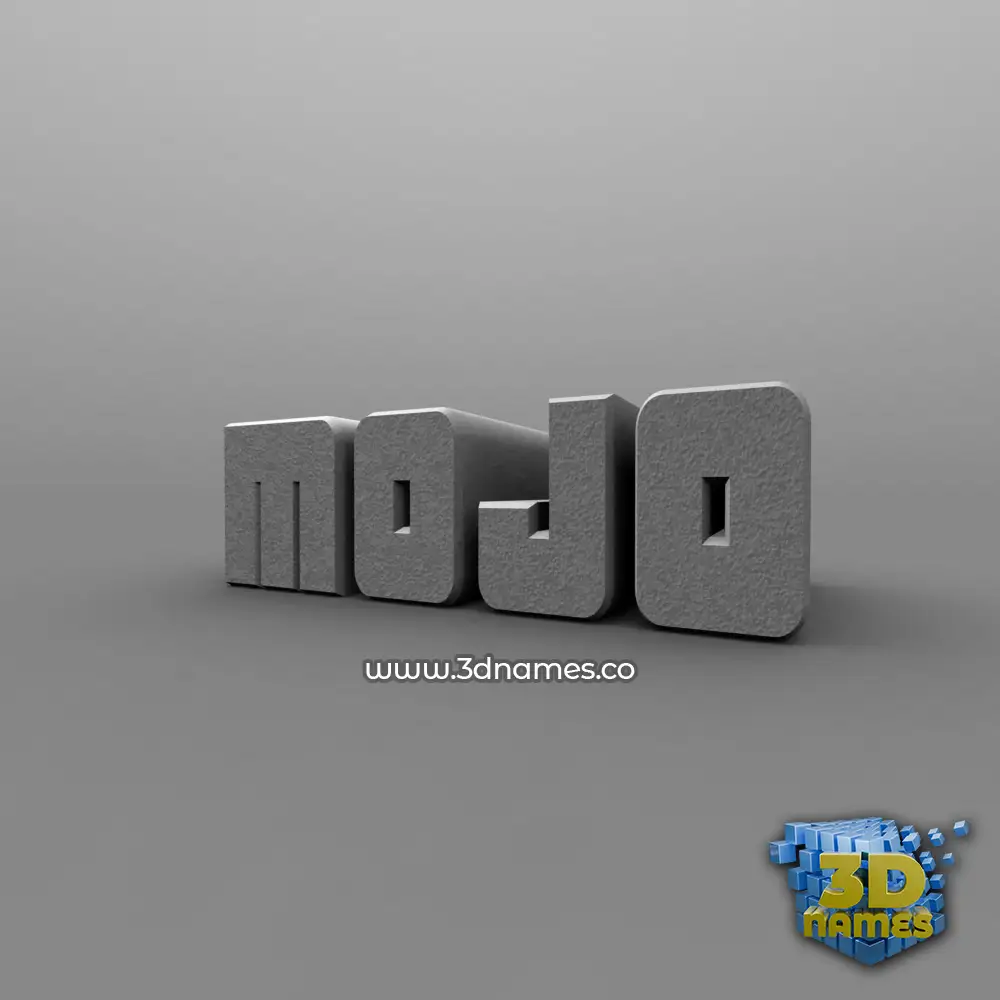 mojo in Solid Grey style - 3D name wallpaper