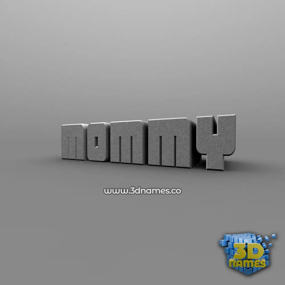 mommy in Solid Grey style - 3D name wallpaper