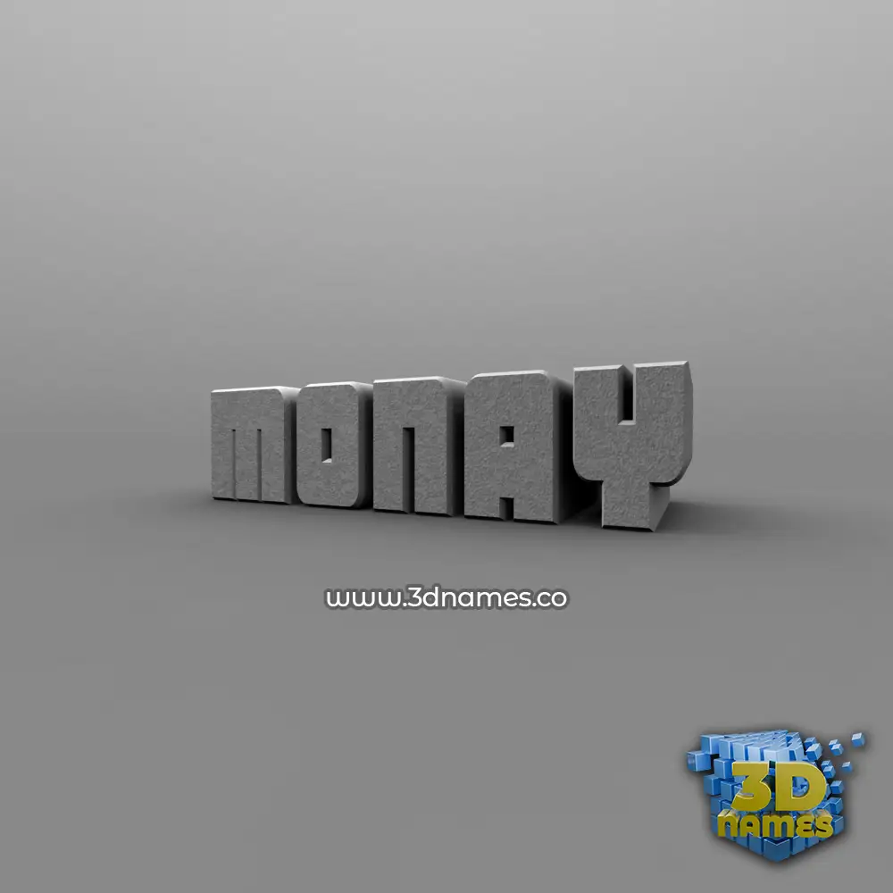 monay in Solid Grey style - 3D name wallpaper