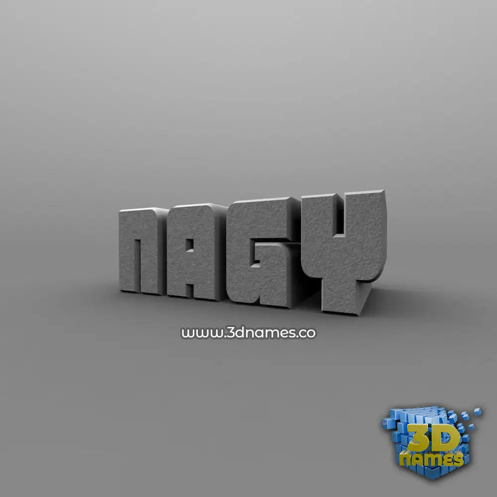 nagy in Solid Grey style - 3D name wallpaper