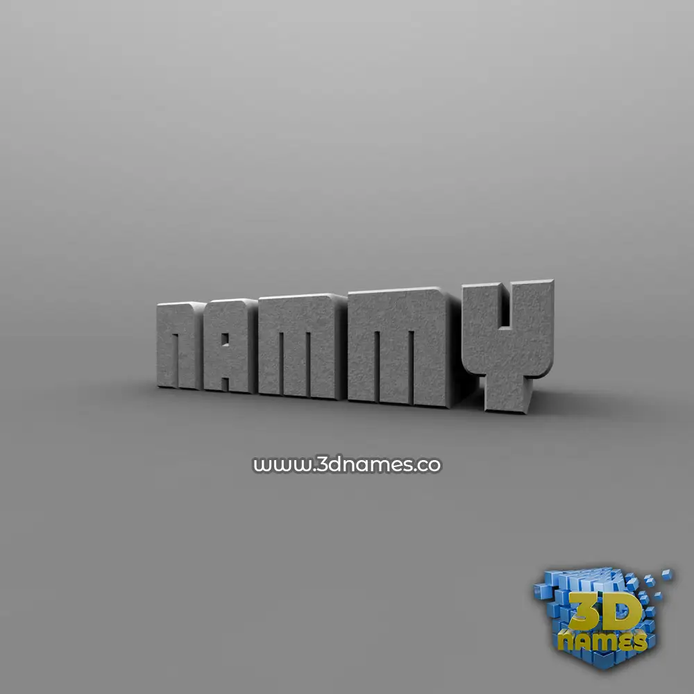 nammy in Solid Grey style - 3D name wallpaper