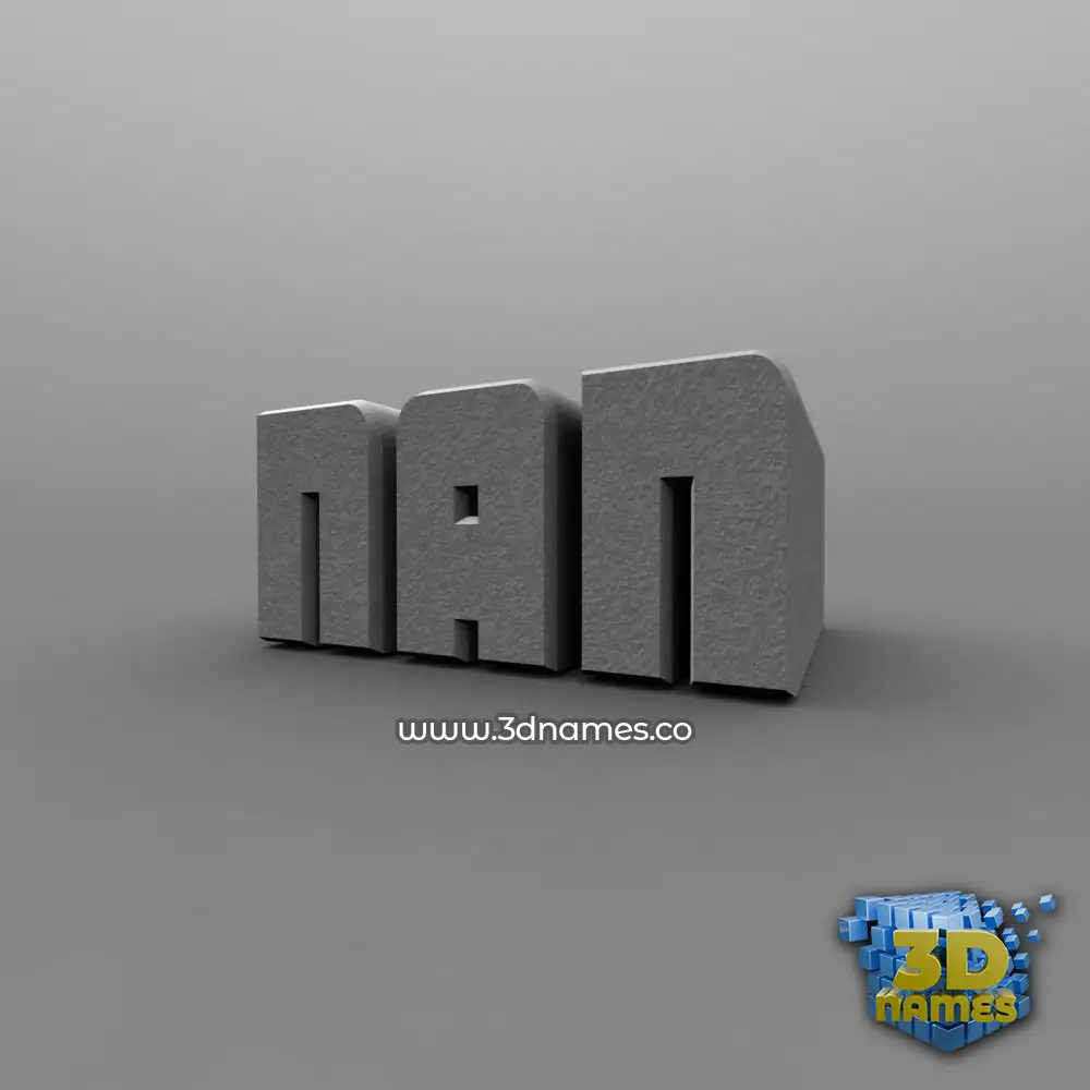 nan in Solid Grey style - 3D name wallpaper