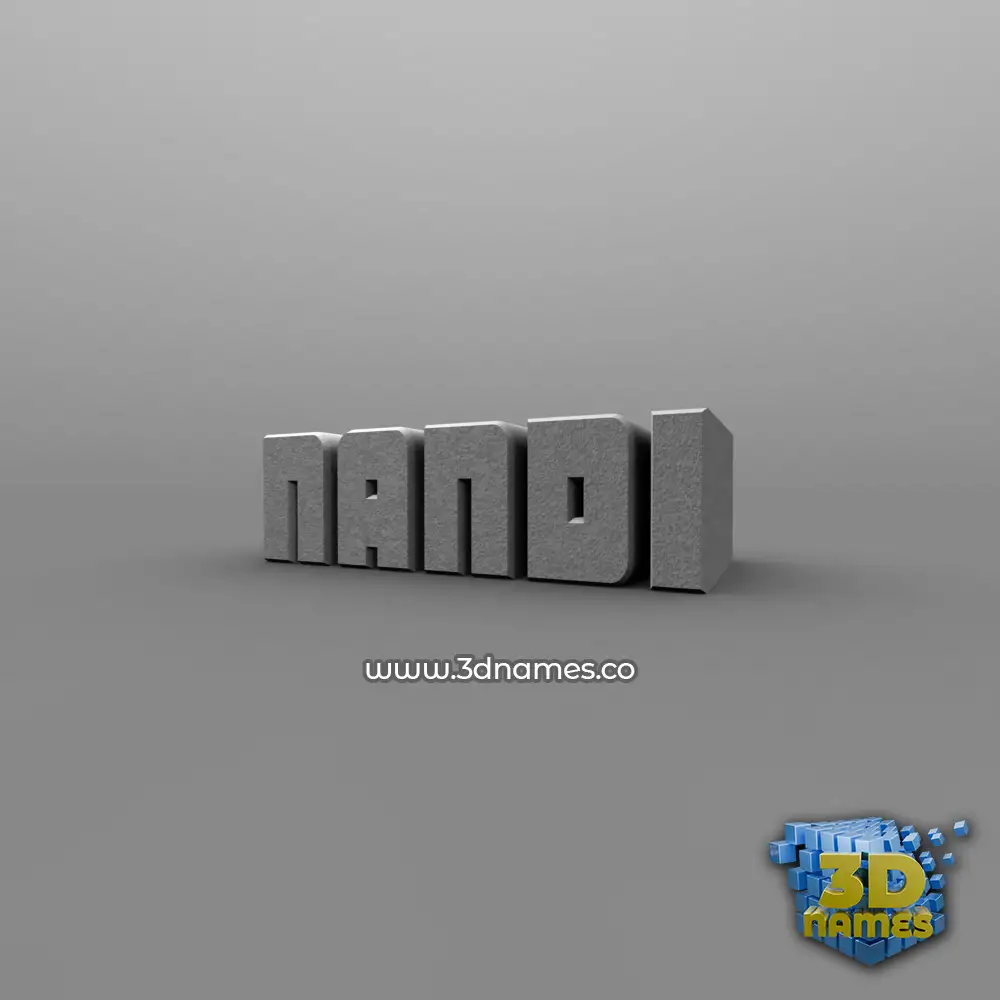 nandi in Solid Grey style - 3D name wallpaper