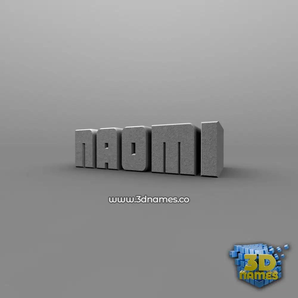 naomi in Solid Grey style - 3D name wallpaper