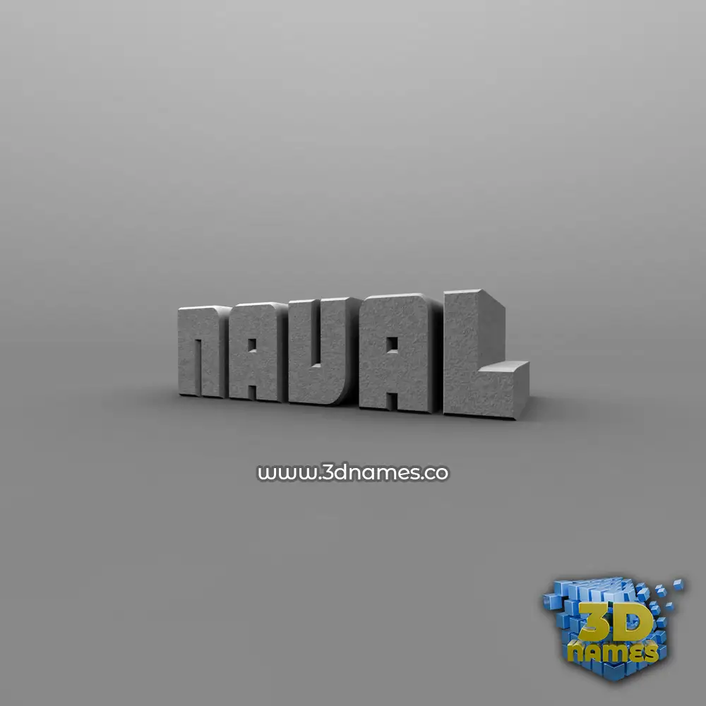 naval in Solid Grey style - 3D name wallpaper