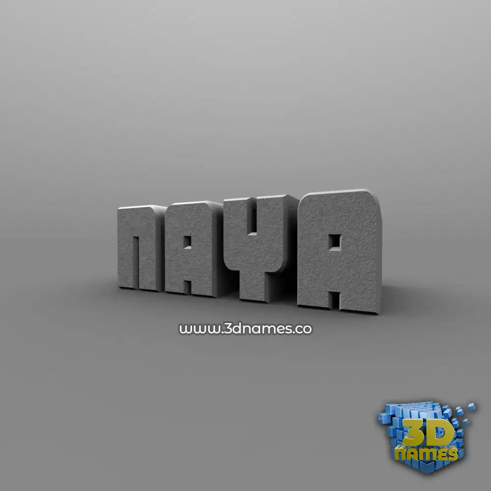 naya in Solid Grey style - 3D name wallpaper