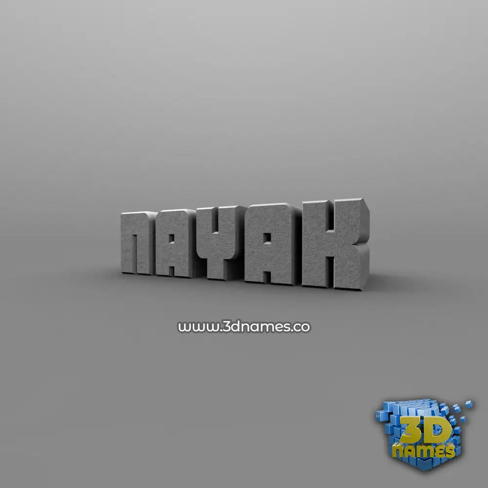 nayak in Solid Grey style - 3D name wallpaper