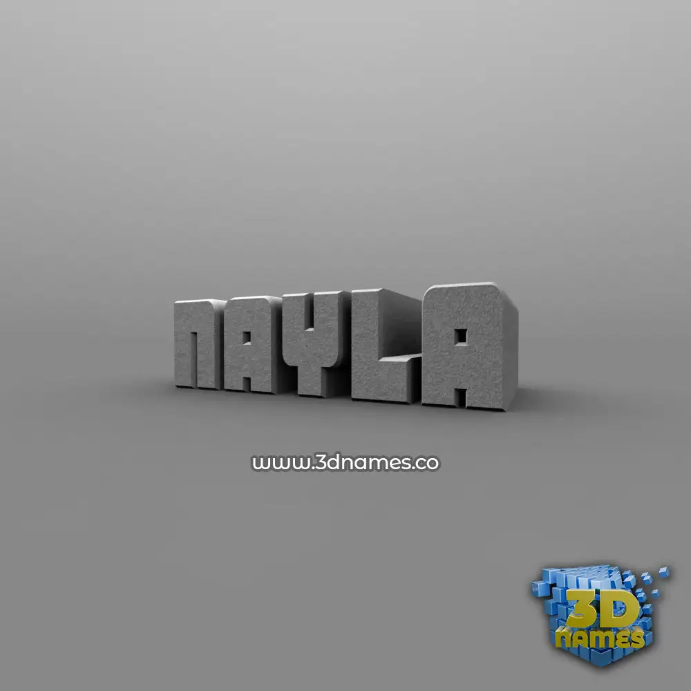 nayla in Solid Grey style - 3D name wallpaper