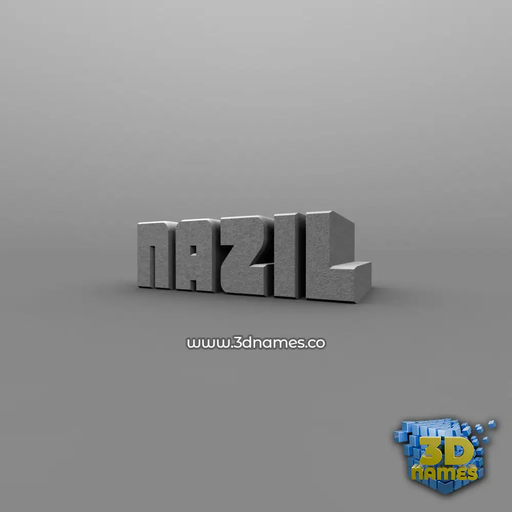 nazil in Solid Grey style - 3D name wallpaper