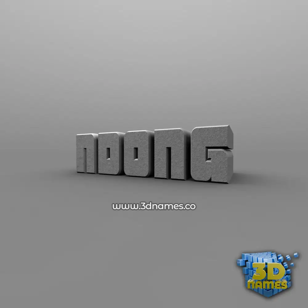 ndong in Solid Grey style - 3D name wallpaper