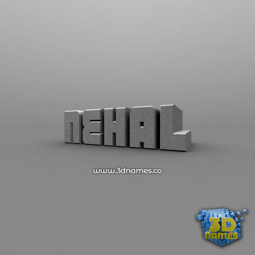 nehal in Solid Grey style - 3D name wallpaper
