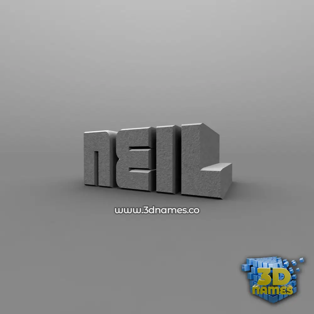 neil in Solid Grey style - 3D name wallpaper