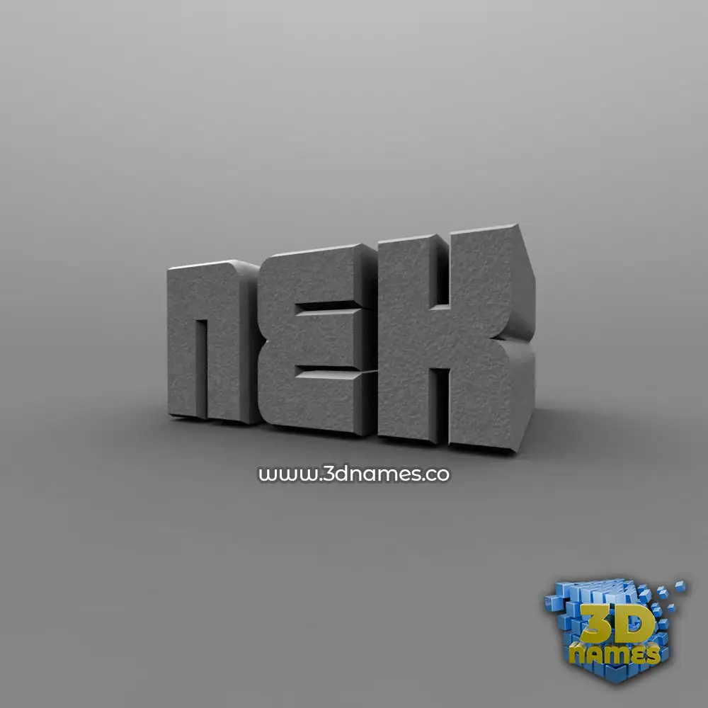 nek in Solid Grey style - 3D name wallpaper