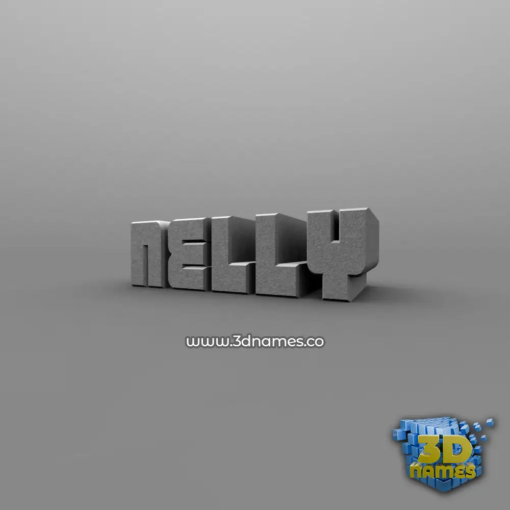 nelly in Solid Grey style - 3D name wallpaper