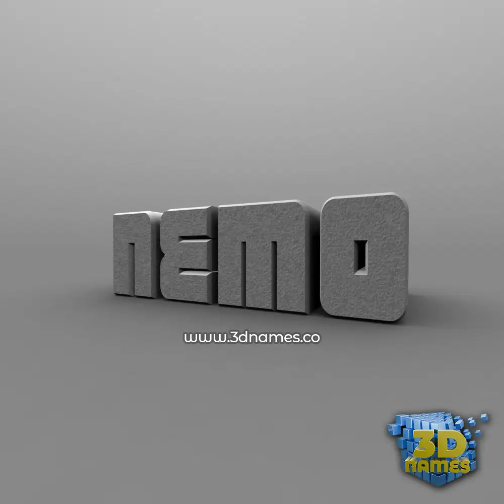 nemo in Solid Grey style - 3D name wallpaper