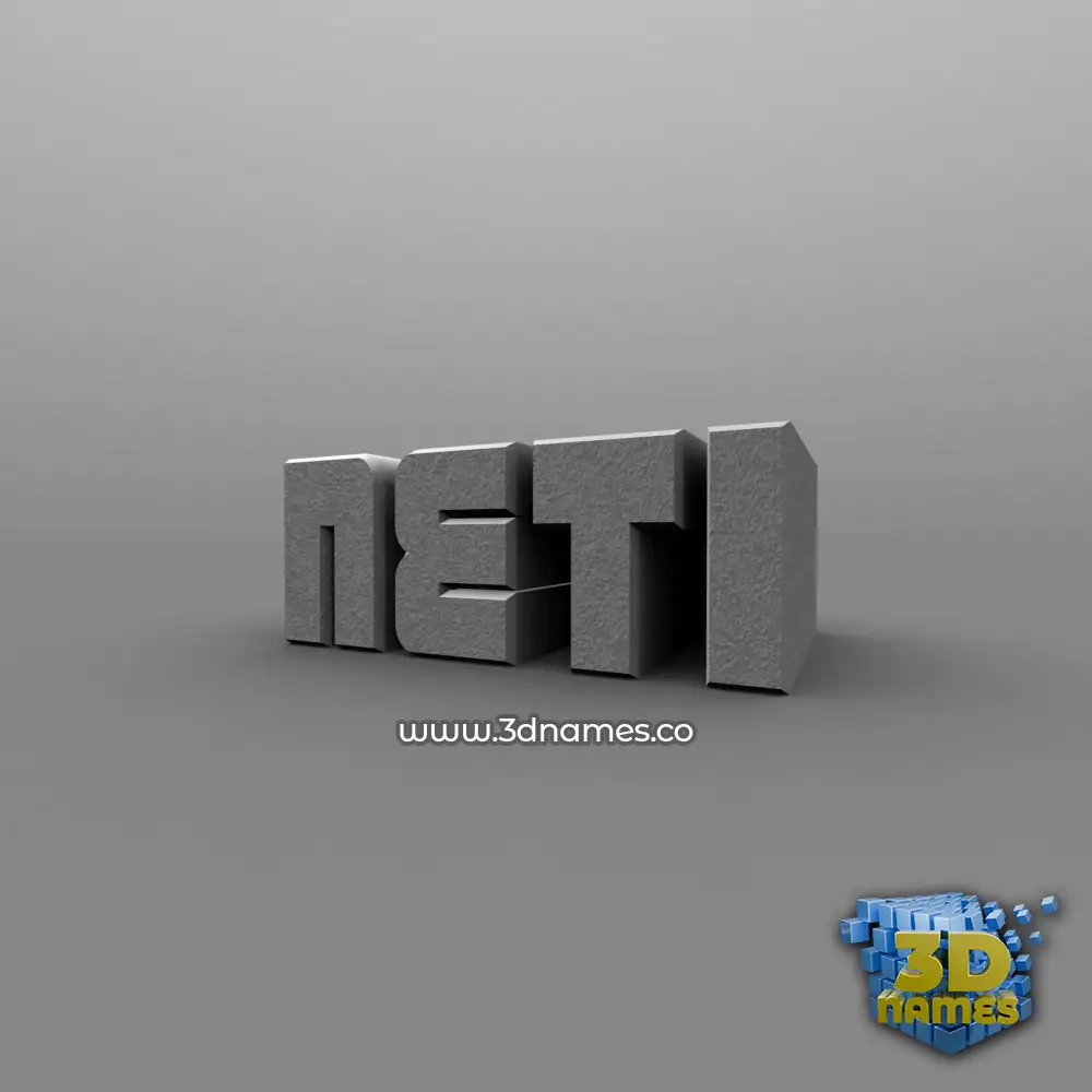 neti in Solid Grey style - 3D name wallpaper