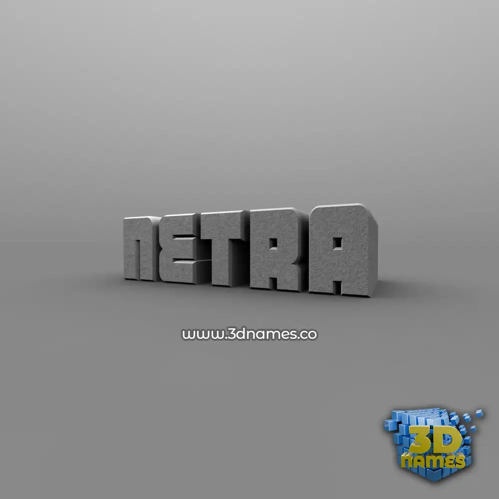 netra in Solid Grey style - 3D name wallpaper
