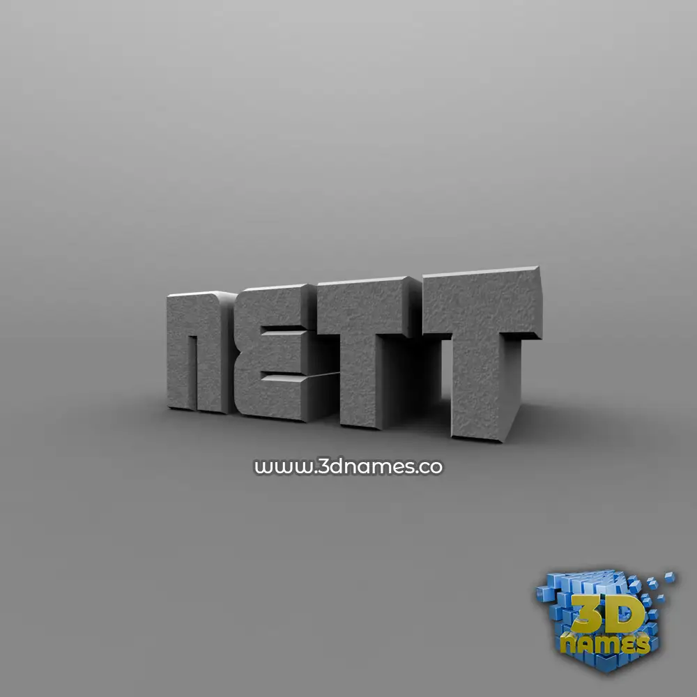 nett in Solid Grey style - 3D name wallpaper