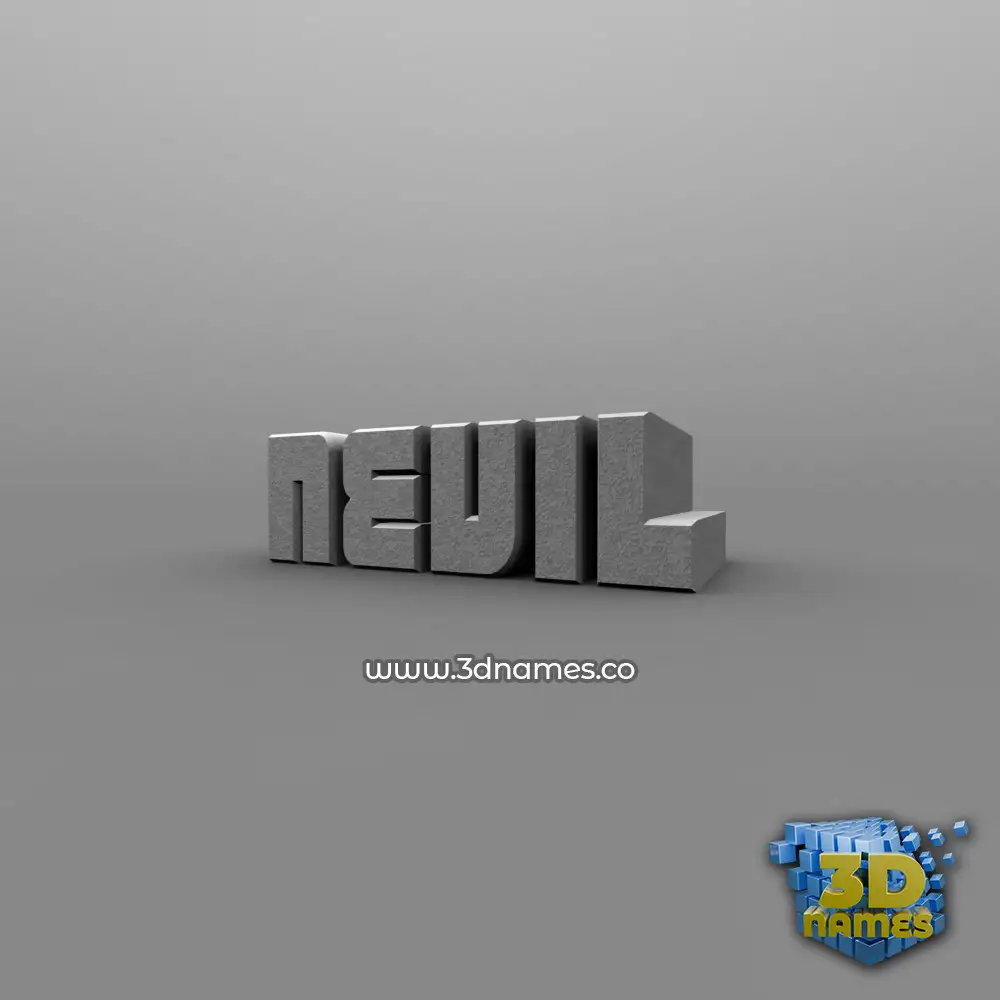 nevil in Solid Grey style - 3D name wallpaper