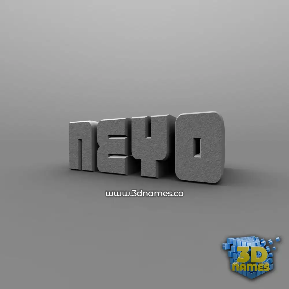 neyo in Solid Grey style - 3D name wallpaper