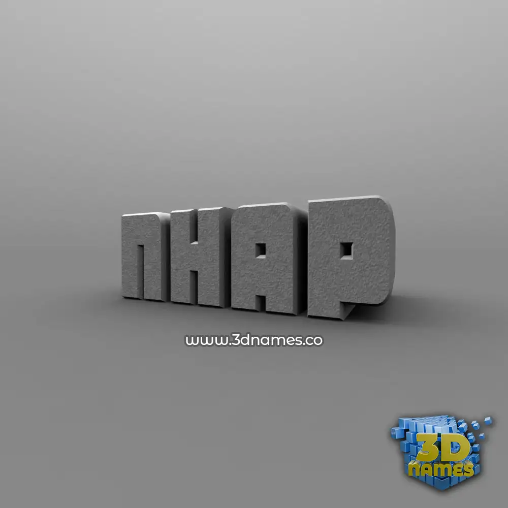 nhap in Solid Grey style - 3D name wallpaper