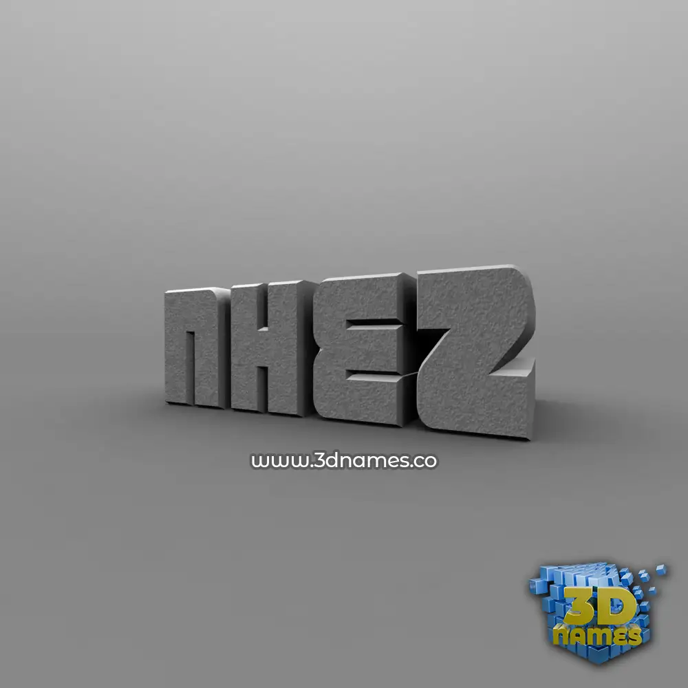 nhez in Solid Grey style - 3D name wallpaper