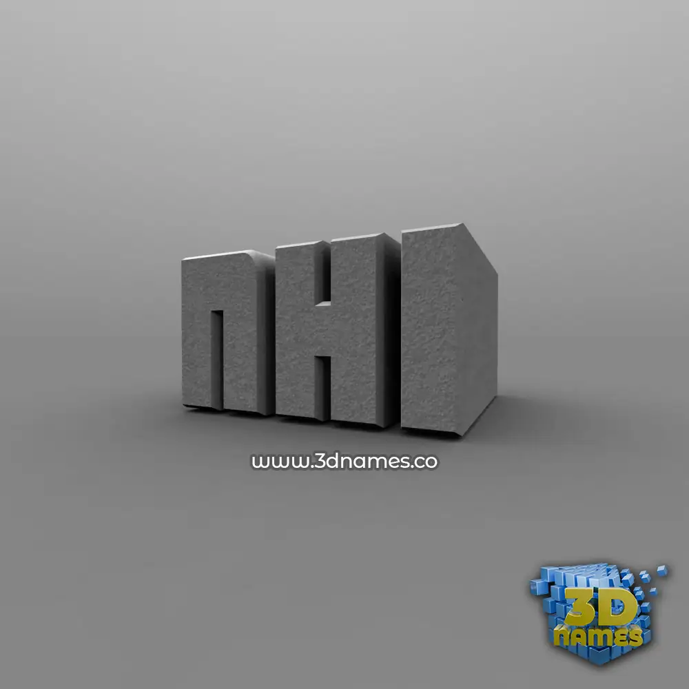 nhi in Solid Grey style - 3D name wallpaper
