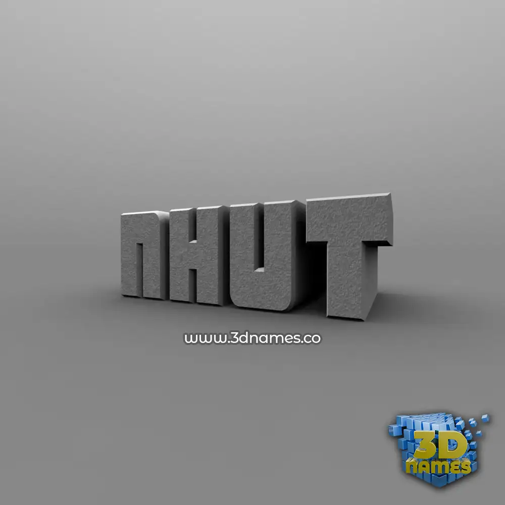 nhut in Solid Grey style - 3D name wallpaper