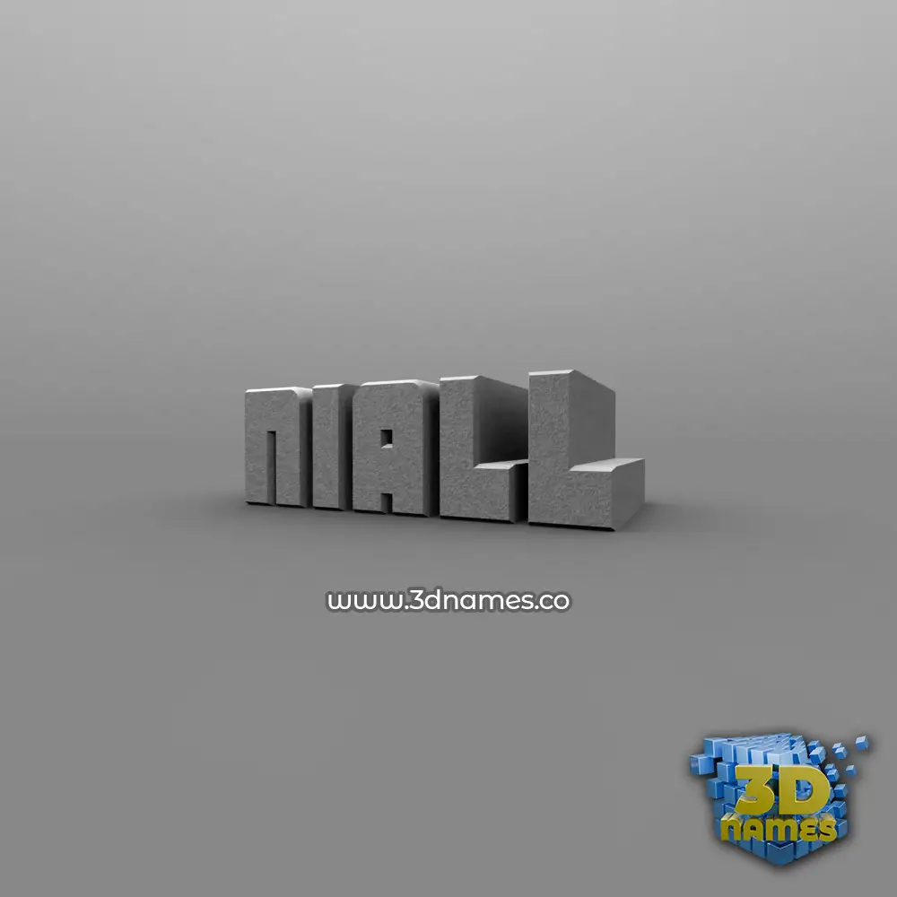 niall in Solid Grey style - 3D name wallpaper