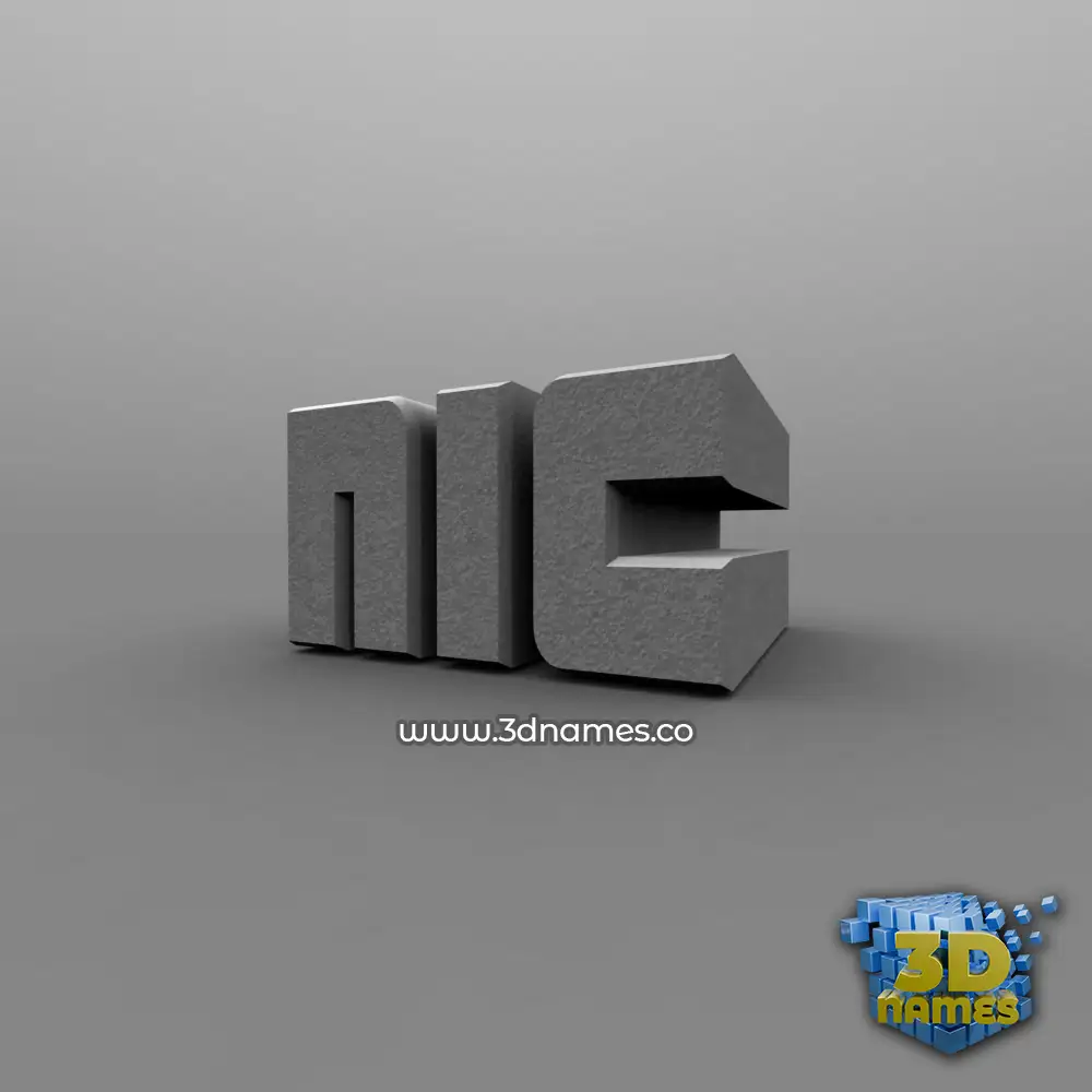 nic in Solid Grey style - 3D name wallpaper