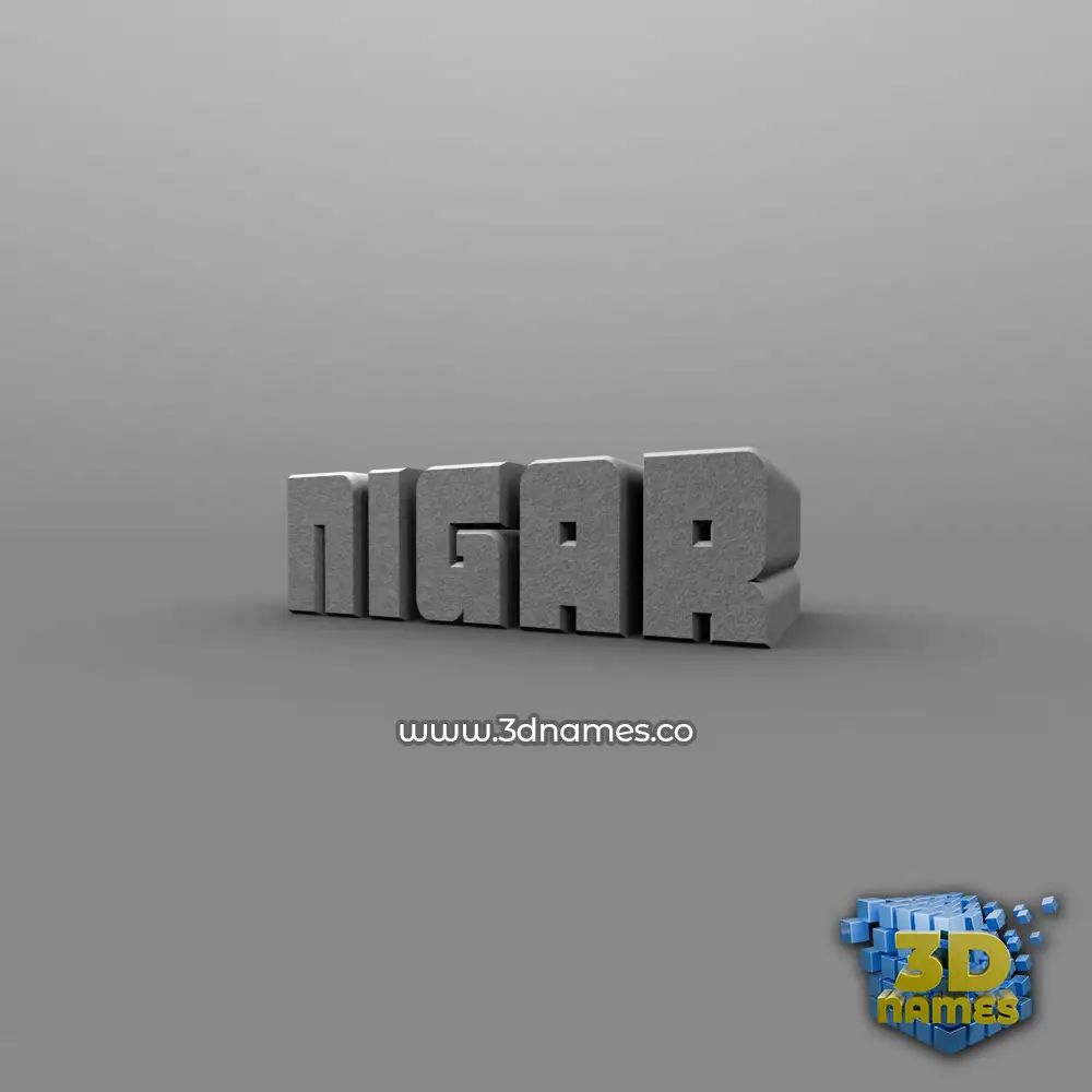 nigar in Solid Grey style - 3D name wallpaper