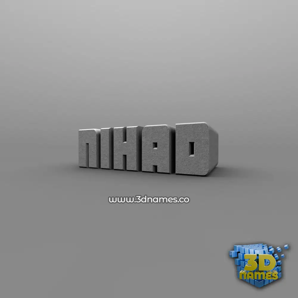 nihad in Solid Grey style - 3D name wallpaper