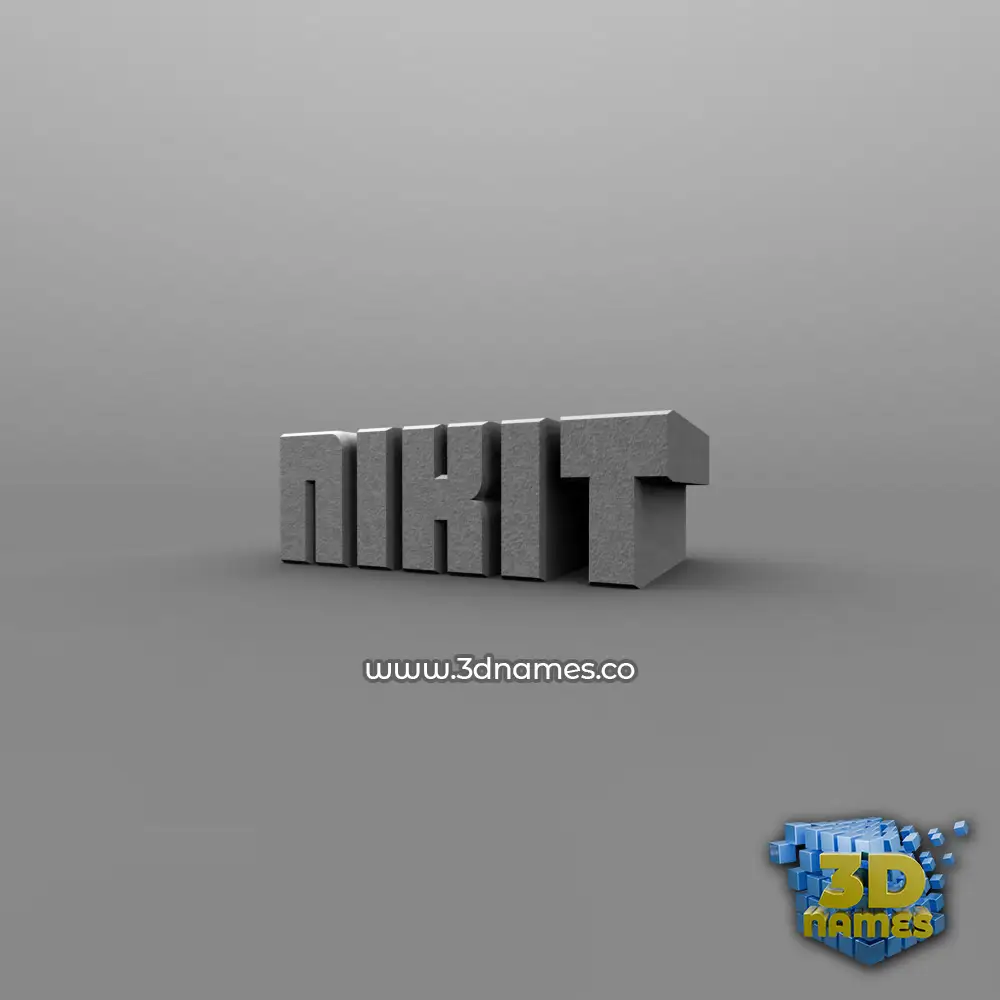 nikit in Solid Grey style - 3D name wallpaper