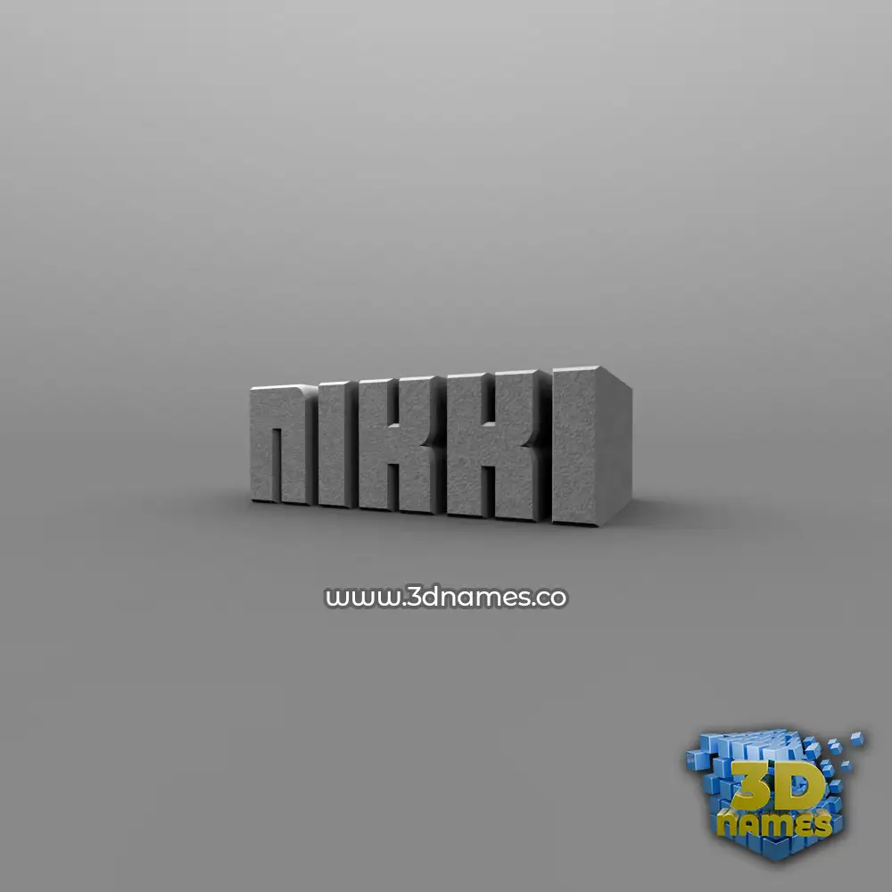 nikki in Solid Grey style - 3D name wallpaper