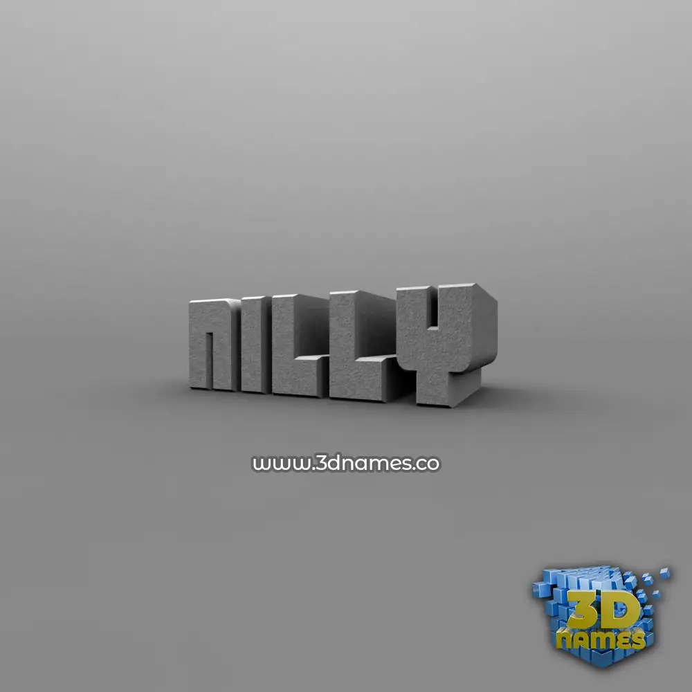 nilly in Solid Grey style - 3D name wallpaper
