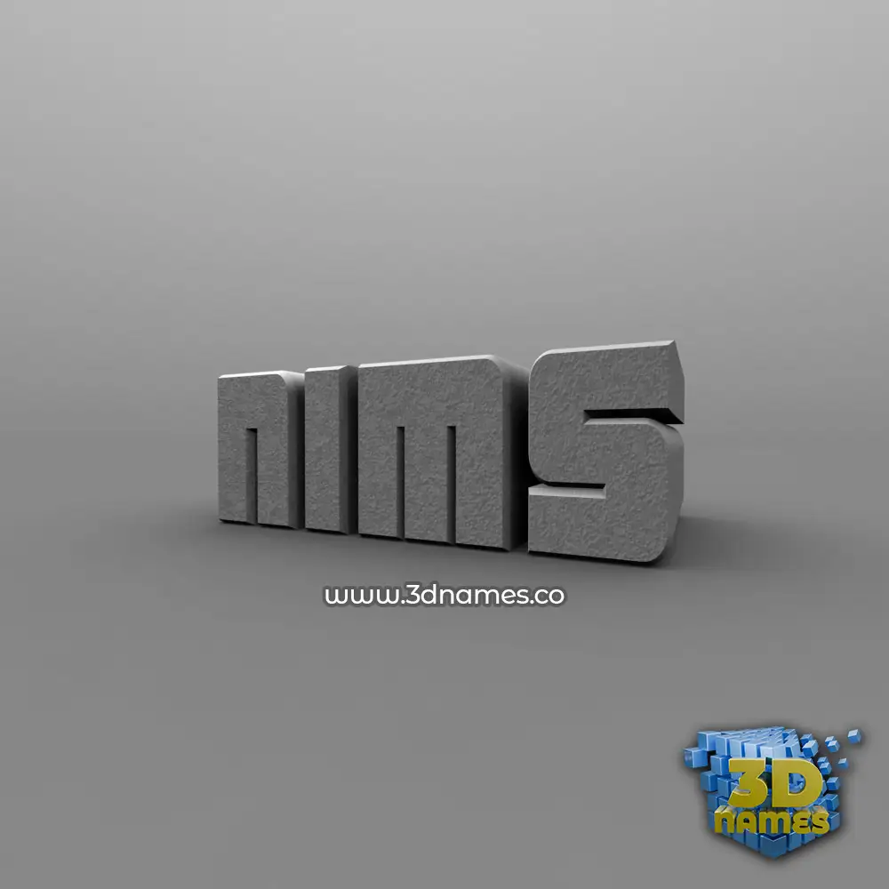 nims in Solid Grey style - 3D name wallpaper