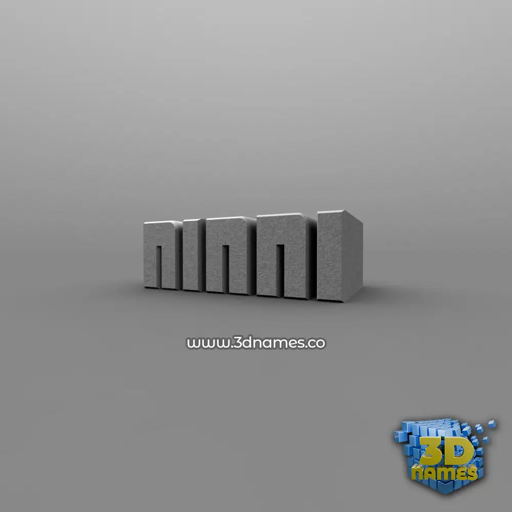 ninni in Solid Grey style - 3D name wallpaper