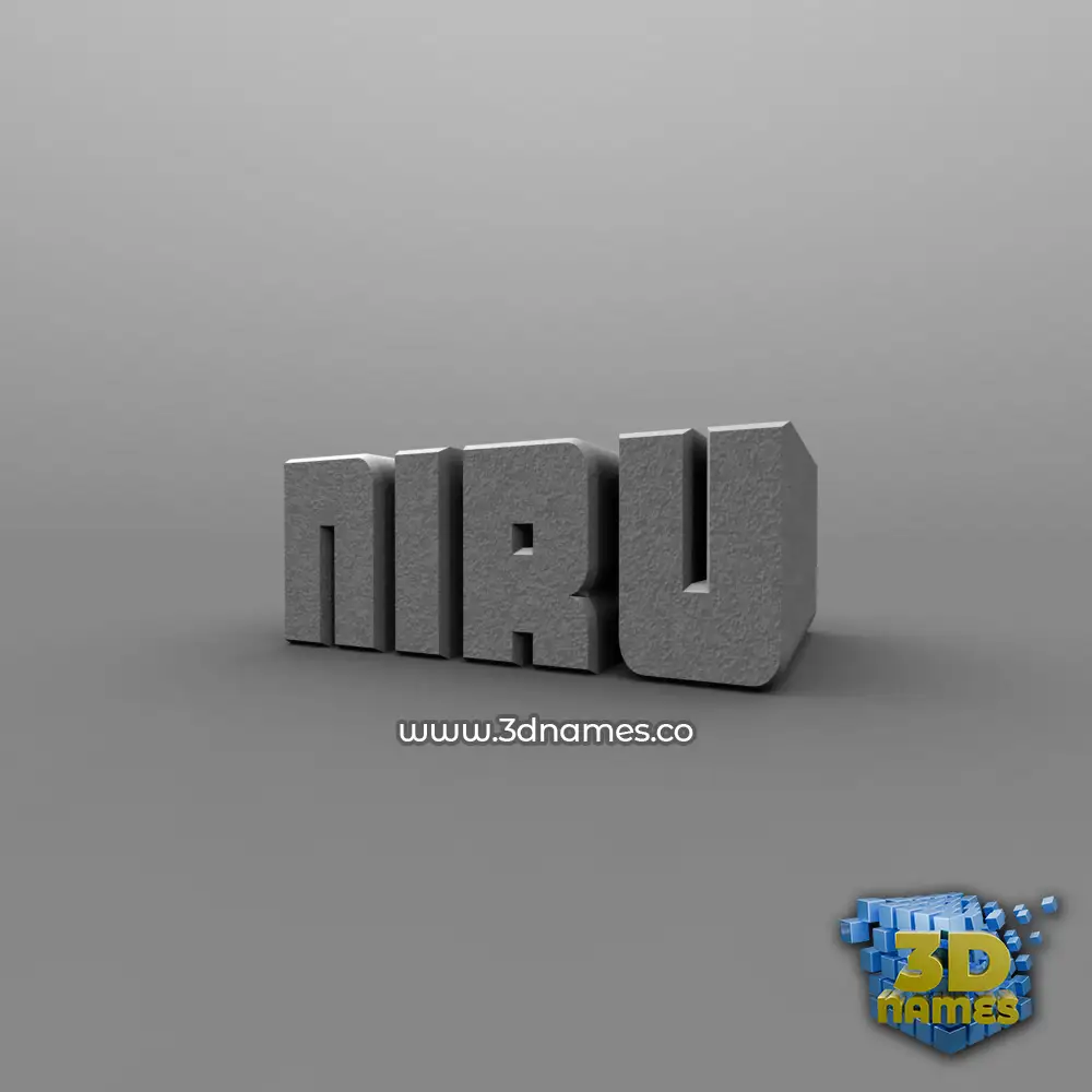 niru in Solid Grey style - 3D name wallpaper